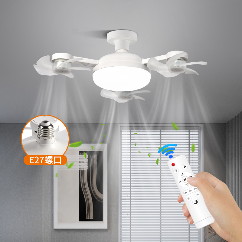 Ceiling Fan Mount - LED Creative E27 Drone Fan Light