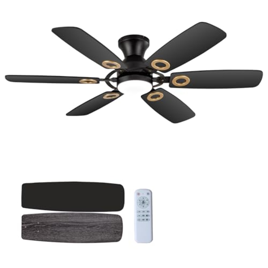 Ceiling Fan Mount - Ceiling Fans with Lights, Black Low