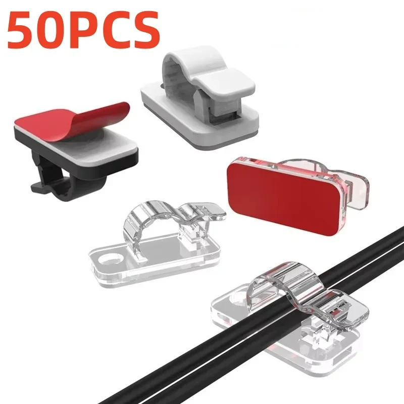 10/50Pcs Self Adhesive Cable C - огляд і ціна Cable Staple Clip