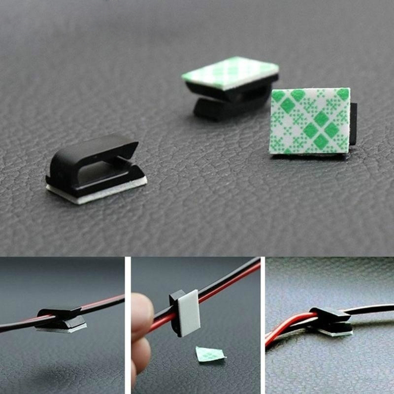 20pcs Self-adhesive Car Fixed  - огляд і ціна Cable Staple Clip