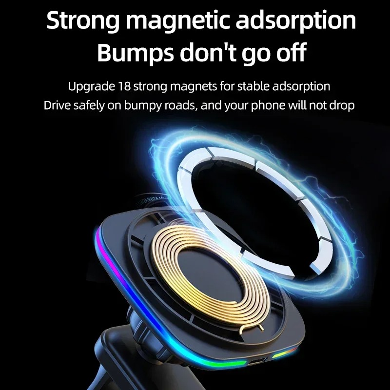 15W Magnetic Car Wireless Char - огляд і ціна Cable Staple Clip