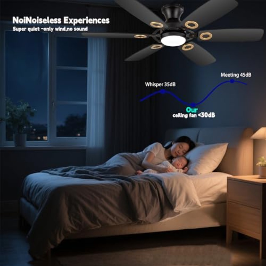 Ceiling Fans with Lights, Blac - огляд і ціна Ceiling Fan Mount