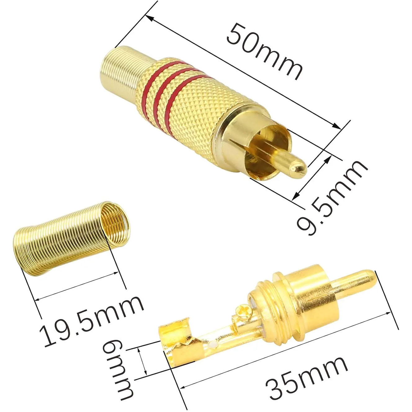 4PCS RCA Plug Gold Plated Sold - огляд і ціна Home Improvement Videos
