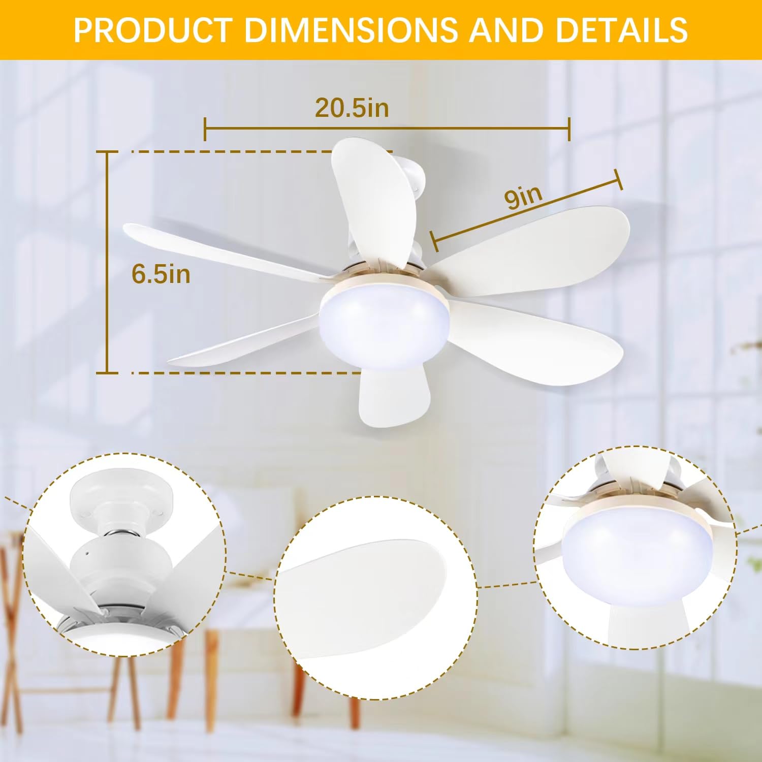 1PC/2PCS LED Ceiling Fan Light - огляд і ціна Ceiling Fan Mount